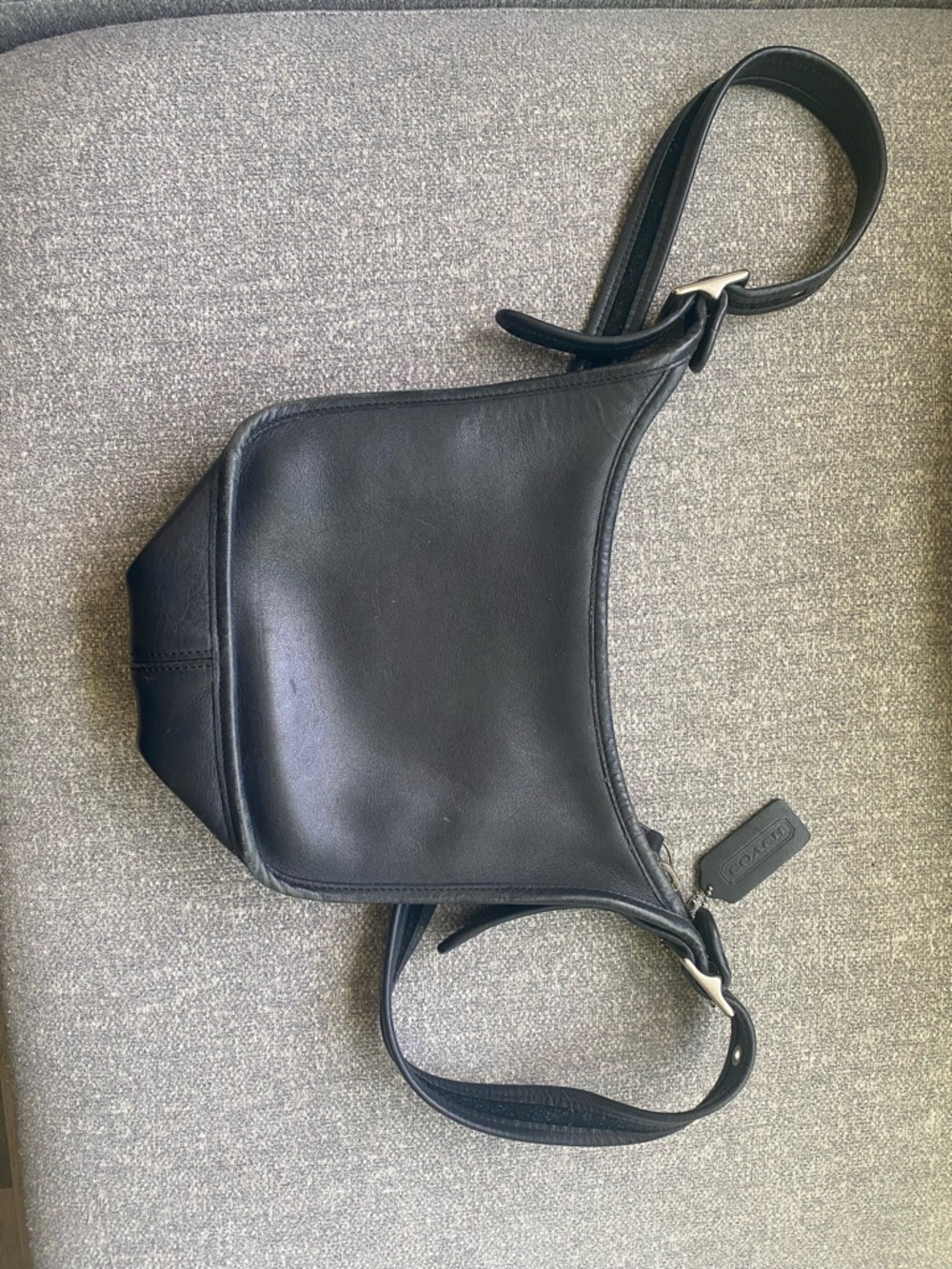 Coach Black Leather Hobo Crossbody Bag